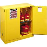 Sure-Grip® EX Safety Cabinets w/ Self-Closing Doors, 30 gal, 44"H x 43"W x 18"D, Yellow – FM, NFPA, OSHA, Uniform Fire Code